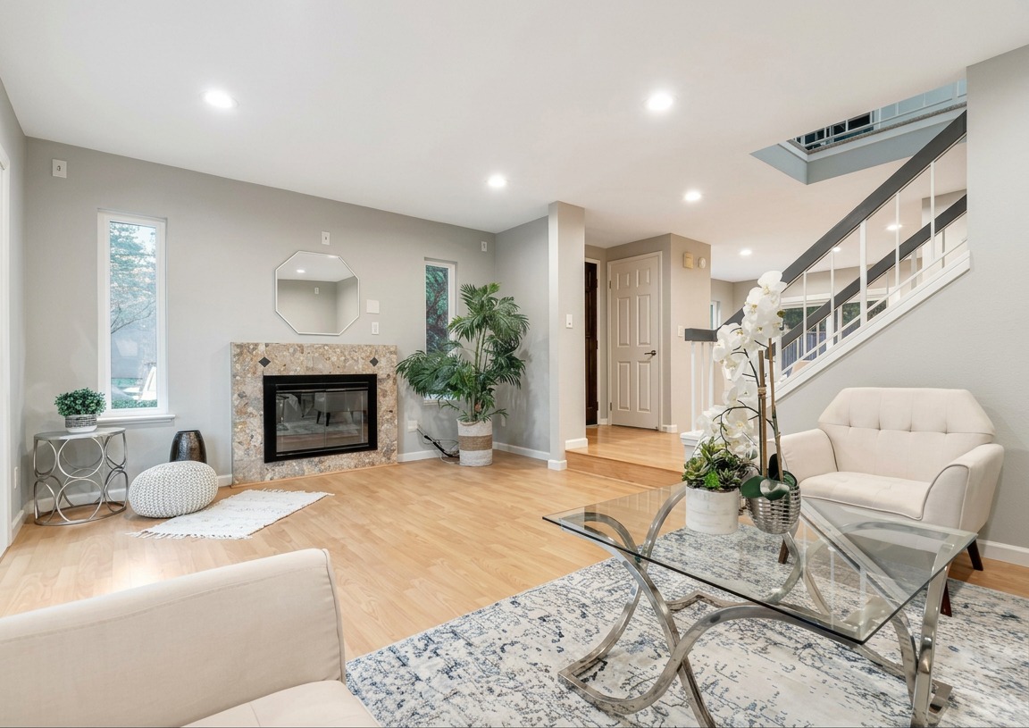 Freshly painted modern interior